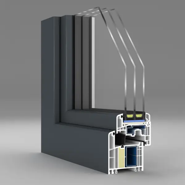 Profile PVC cu geam termopan triplan, GEALAN, termopane ieftine Timisoara